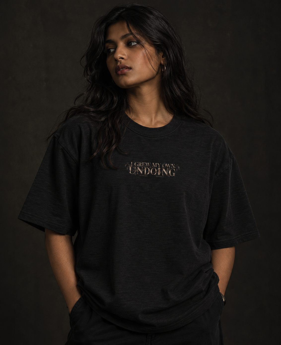THE UNDOING — Graphite Boxy Slub Tee