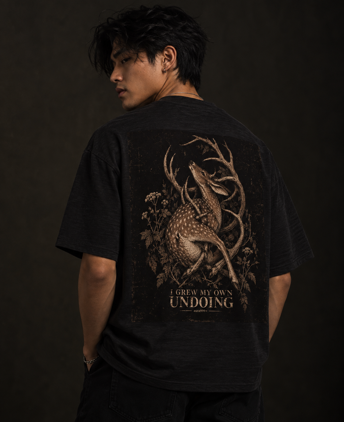 THE UNDOING — Graphite Boxy Slub Tee