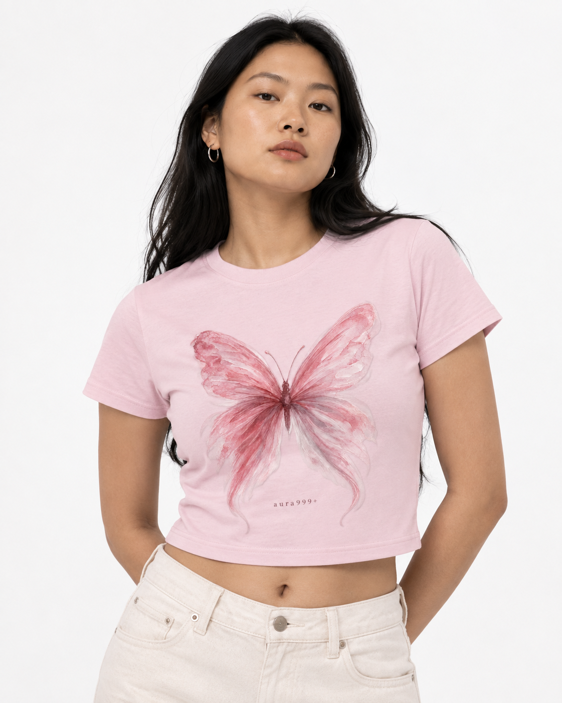 THE BUTTERFLY EFFECT-Cropped baby tee