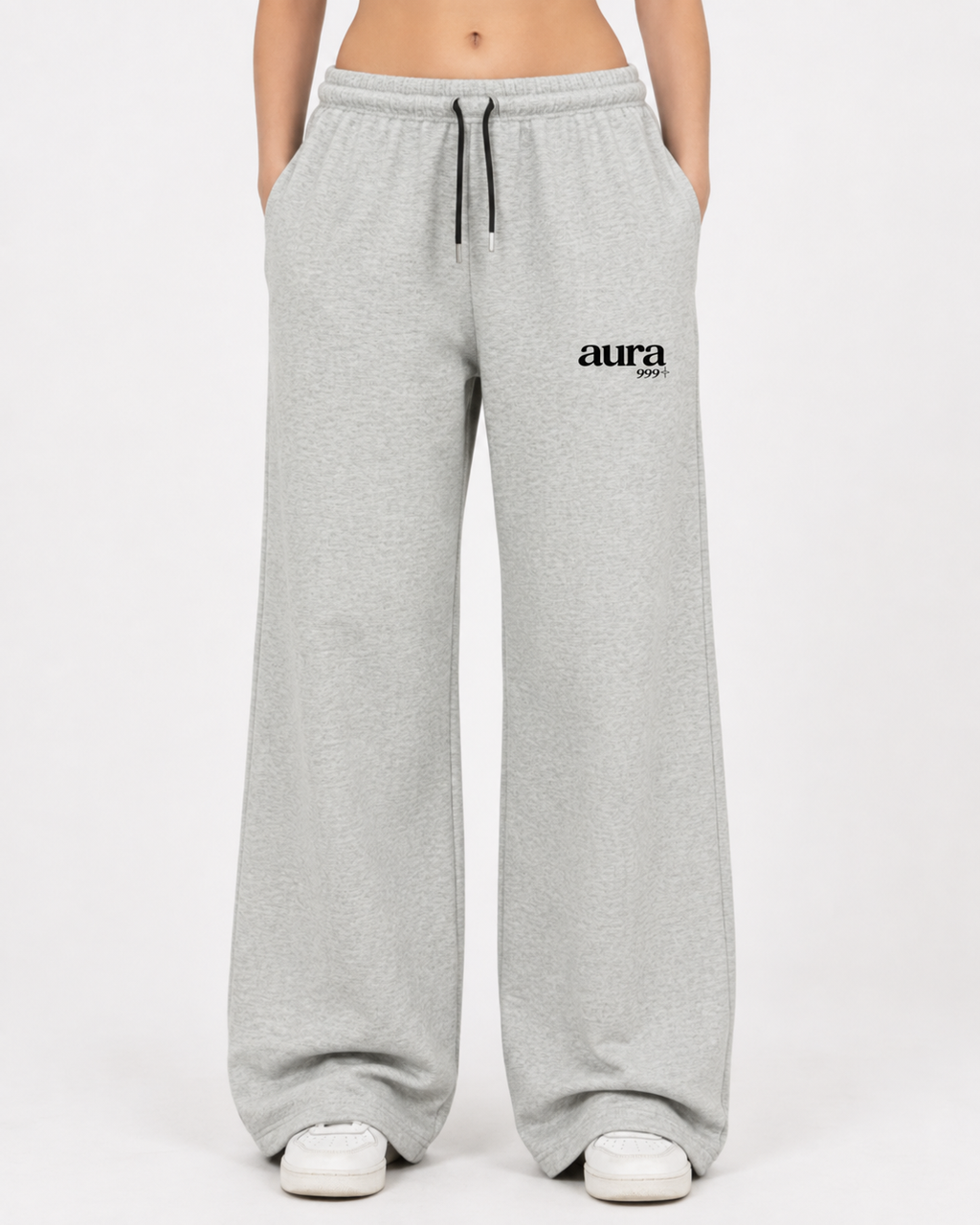 aura999+ — Essential Cotton Joggers-Gray