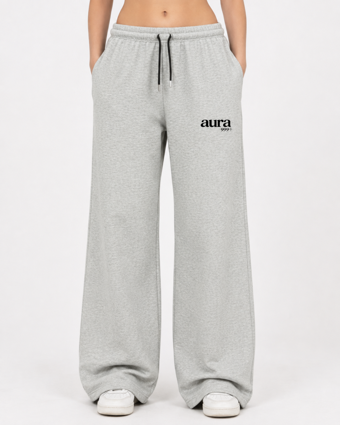 aura999+ — Essential Cotton Joggers-Gray