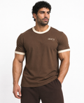 aura999+ Signature Ringer Tee — Mousse & Cream