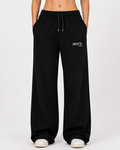 aura999+- ESSENTIAL COTTON JOGGERS BLACK