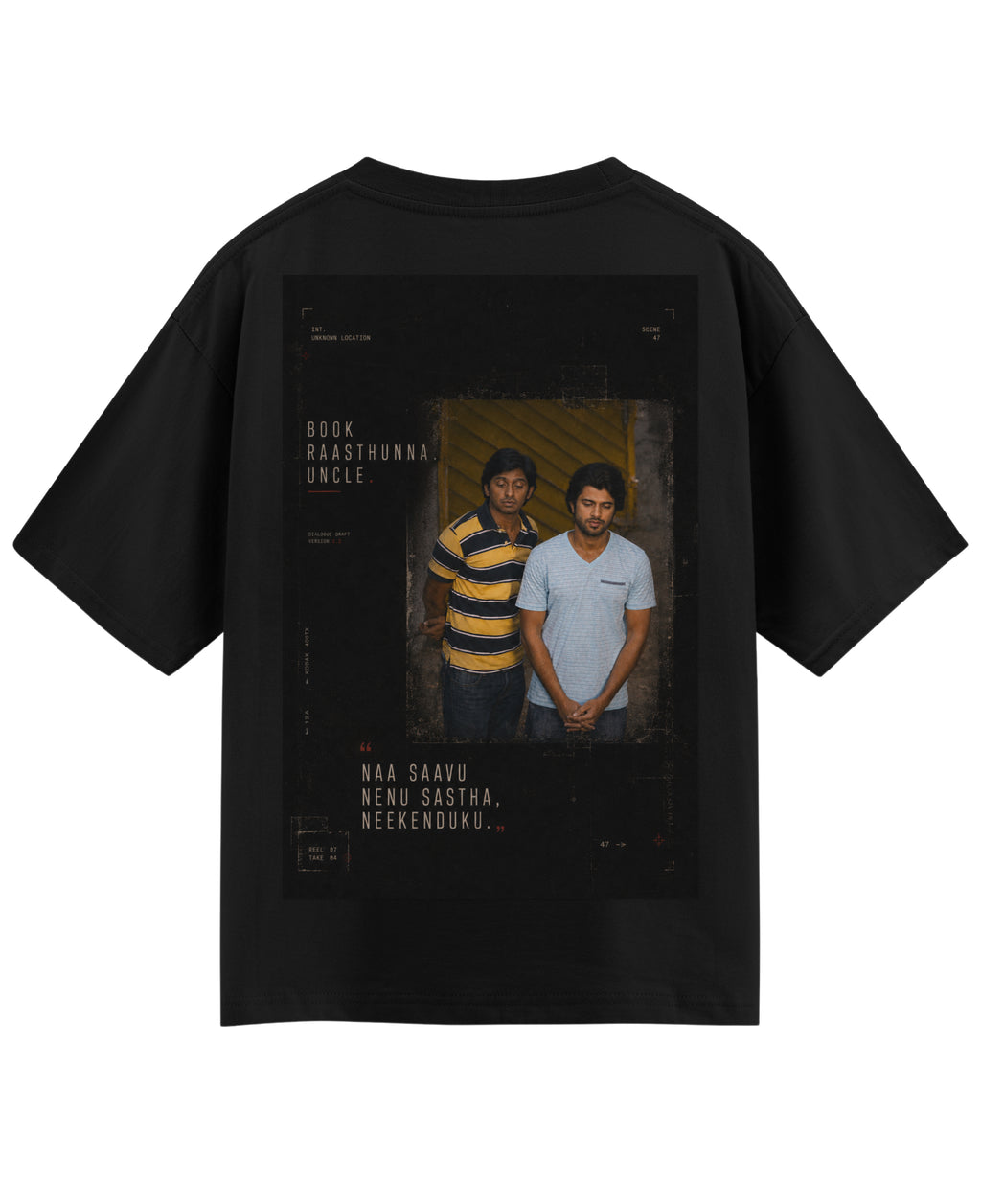 Black Oversized T-shirt Back Design