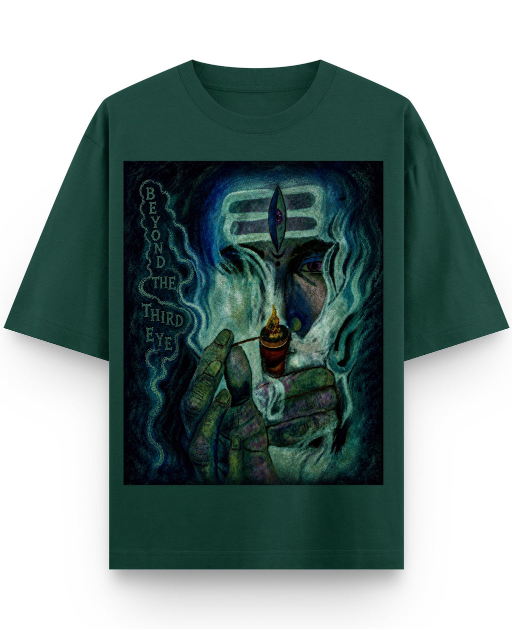 Bottle Green Oversized T-Shirt Front Design