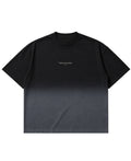 Black Ombré Wash Boxy Fit T-shirt Front Design
