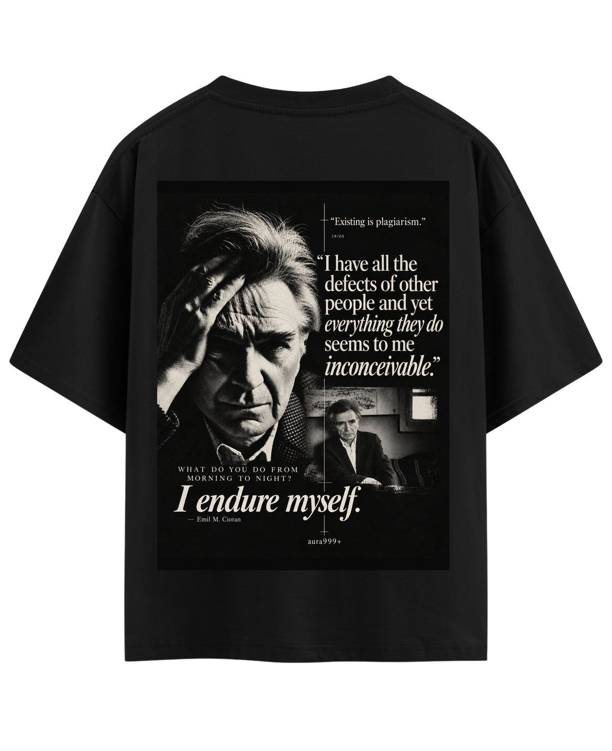 Black Oversized T-shirt Back Design
