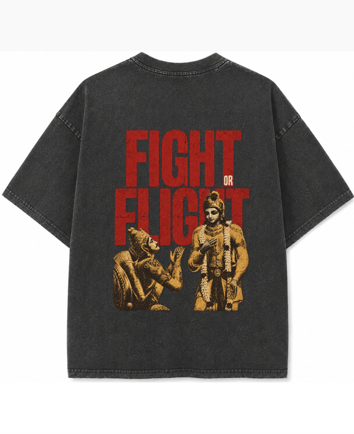 Vintage Fade Wash Oversized T-shirt Back Design