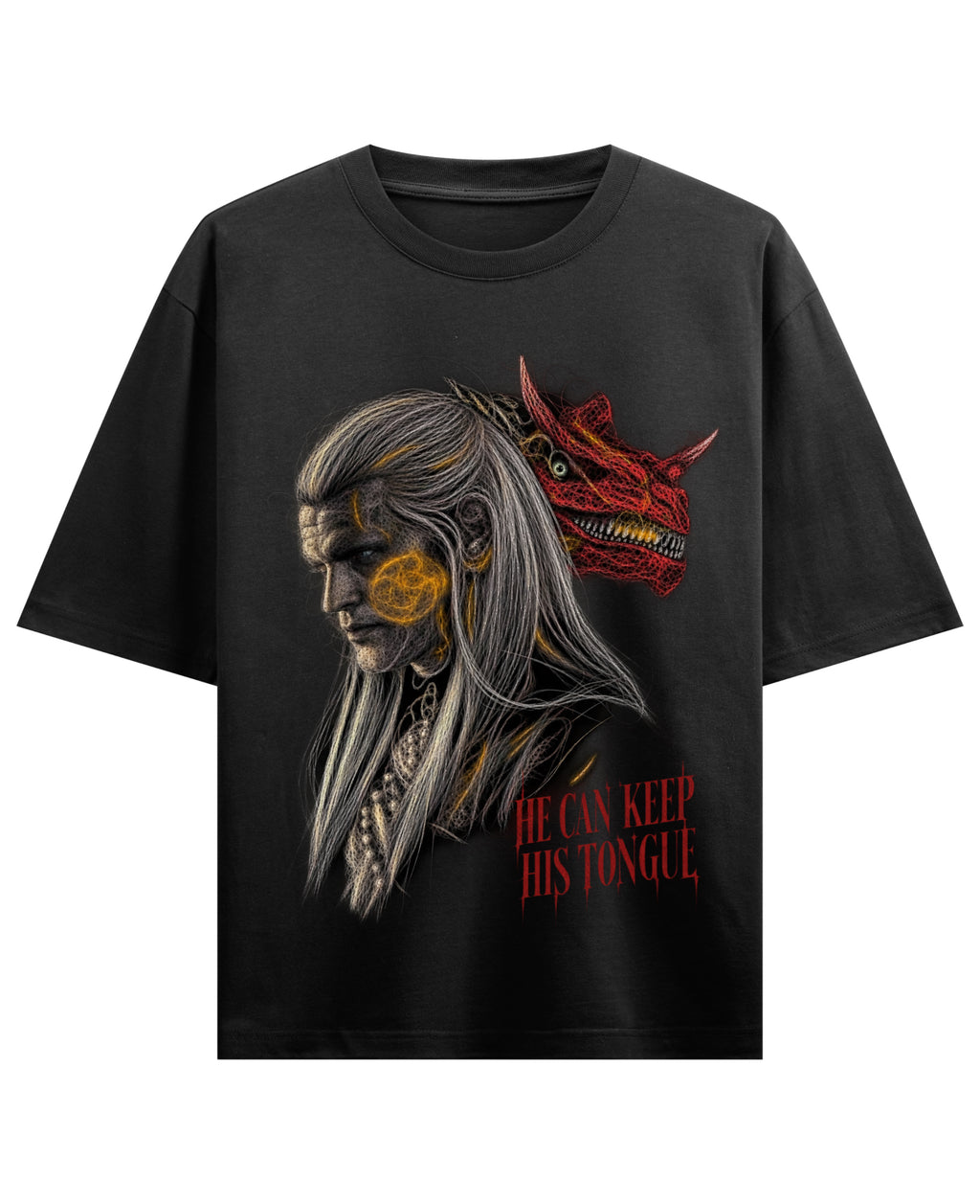 Black Oversized T-shirt Front Design
