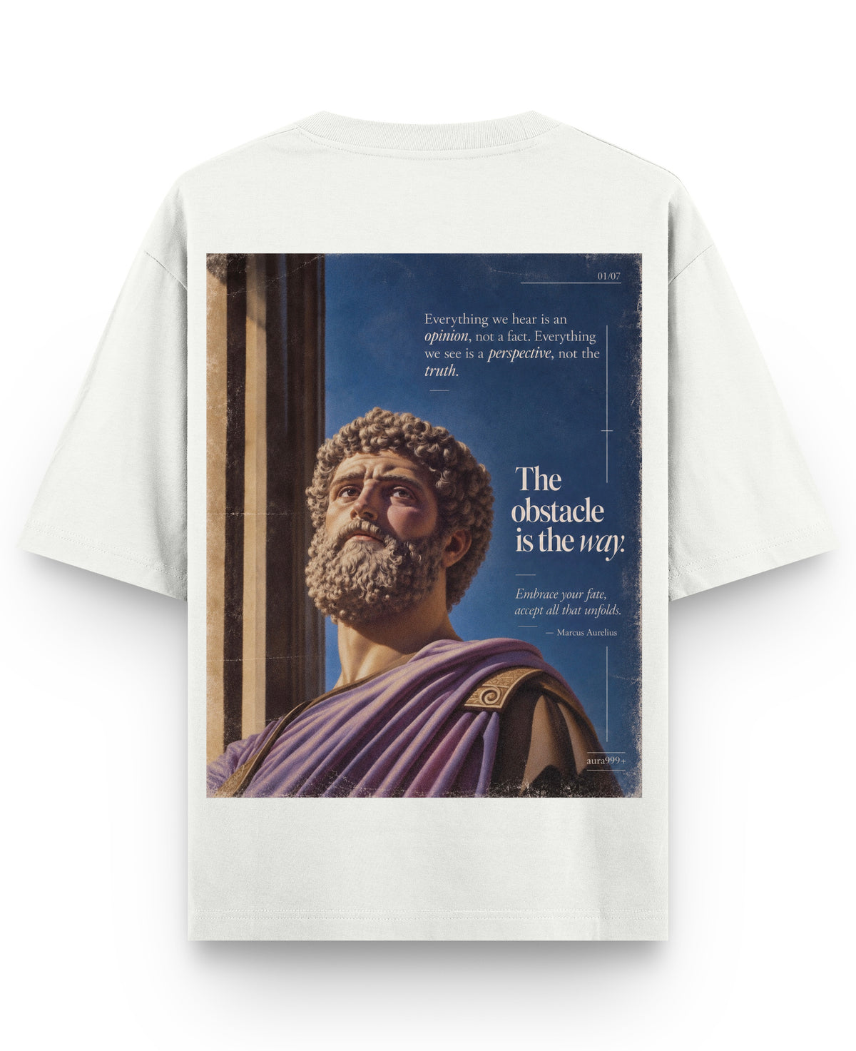 Off White Oversized T-shirt Back Design