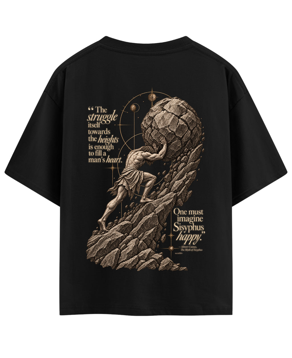 Black Oversized T-shirt Back Design