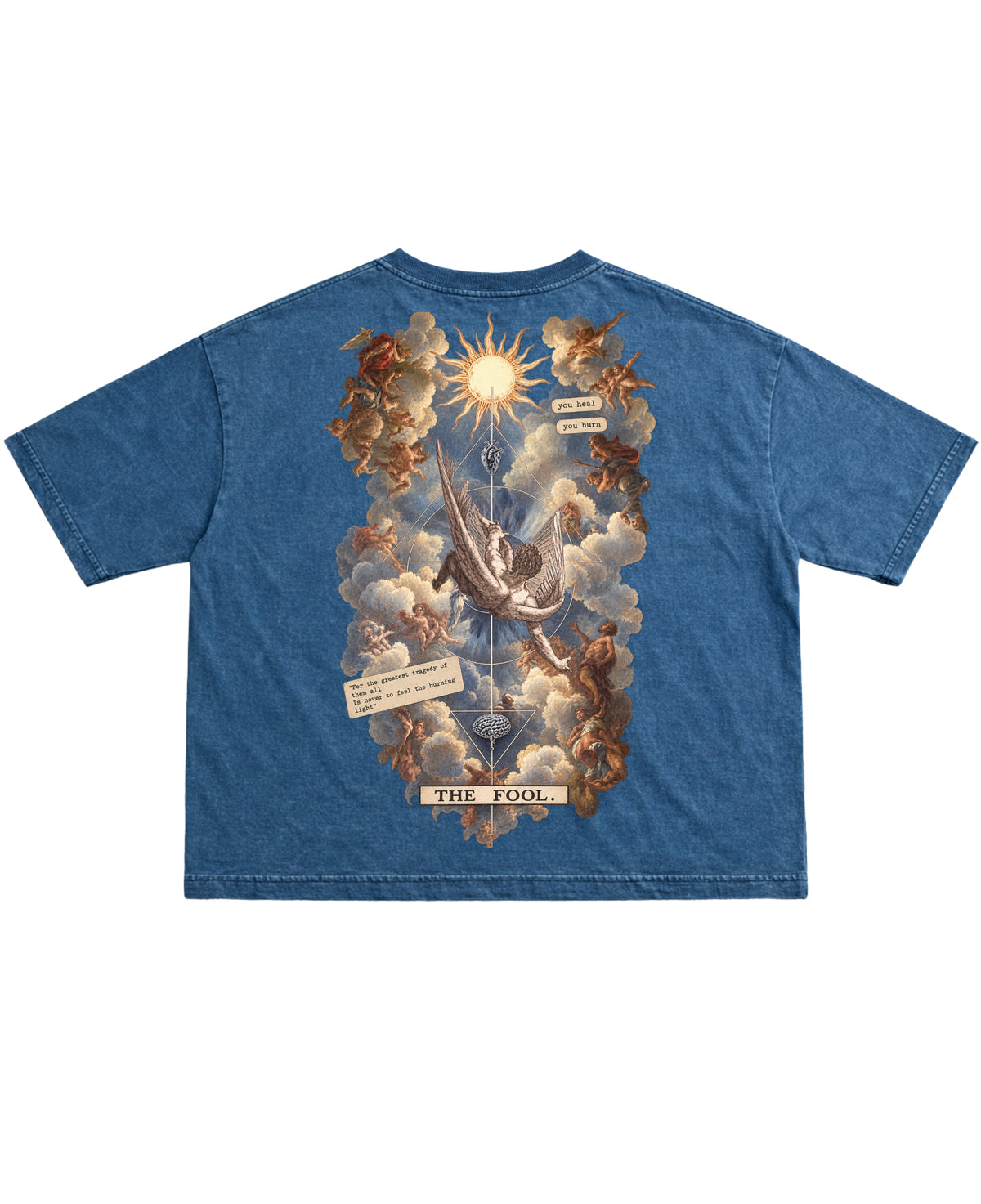 Denim Wash Boxy Fit T-shirt Back Design