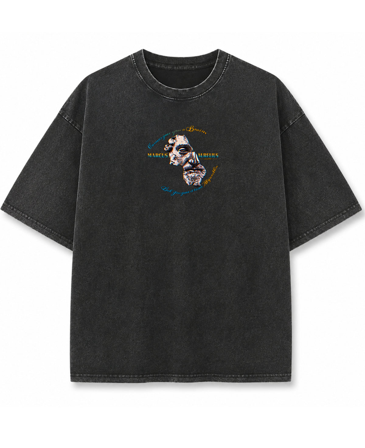 Vintage Fade Wash Oversized T-shirt Front Design
