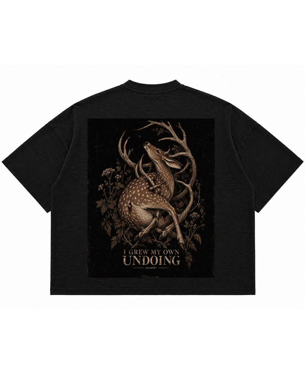 Graphite Boxy Slub tee Back Design