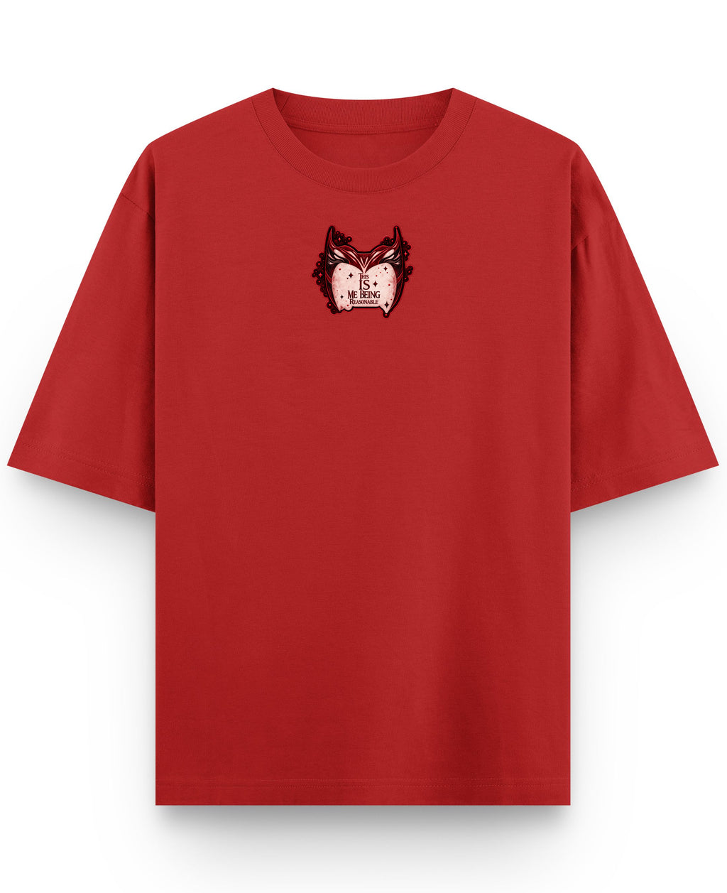 Red Oversized T-shirt Front Design